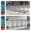 VOUNOT Bike Stand Floor 5 Rack Bike Garage Bicycle Storage Parking Rack Cycle Organizer Locking Stand for Indoor Outdoor view 4