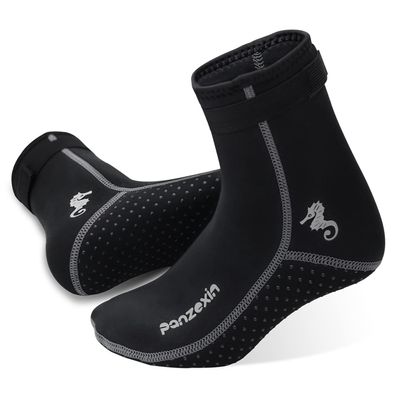 Panzexin 3mm Neoprene Diving Socks, Wetsuit Sand-Proof Scuba Snorkeling Fins for Beach Water Sports