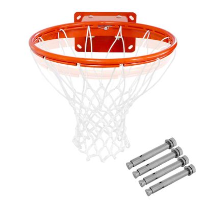 PROGOAL Professional Wall Mounted Basketball Rim Attach to Garage Wall, Hanging Basketball Goal, Standard 18'' with All Weather Net