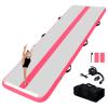 Tuxedo Sailor 10ft/13ft Inflatable Gymnastics Mat, 4-Inch Thick Air Tumbling Track with High-Speed Electric Pump, Storage Bag & Repair Kit for Home Gym, Cheerleading, Yoga, Kids Training (Blue & Pink) view 1