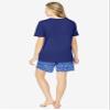 Dreams & Co. Plus Size Knit Pj Short Set - 5X, Evening Blue Pajamas view 2