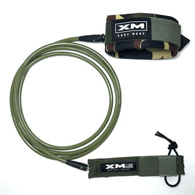 XM SURF MORE Knee/Calf Surfboard Leash 8ft., Big Wave Cord Thickness (.313 in.), Choose Length and Color, Key Pocket, Unbreakable Swivels, Detachable Railsaver, Made in USA