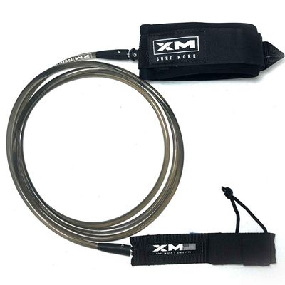 XM SURF MORE Knee/Calf Surfboard Leash 15ft., Big Wave Cord Thickness (.313 in.), Choose Length and Color, Key Pocket, Unbreakable Swivels, Detachable Railsaver, Made in USA