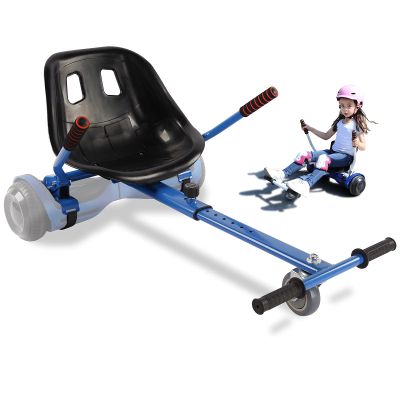 Hoverboard Go Kart Seat Attachment Conversion Hoverboard Cart Buggy Accessories One Wheel Hoverboard for Kids, Comfortable Seat, Durable Straps, Blue