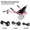 Hoverboard Go Kart Seat Attachment, Self Balancing Scooter Go Cart Conversion Buggy Accessories One Wheel Hover Board for Kids, Comfortable Seat, Durable Straps, Pink view 2