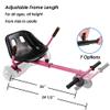 Hoverboard Go Kart Seat Attachment, Self Balancing Scooter Go Cart Conversion Buggy Accessories One Wheel Hover Board for Kids, Comfortable Seat, Durable Straps, Pink view 3