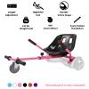 Hoverboard Go Kart Seat Attachment, Self Balancing Scooter Go Cart Conversion Buggy Accessories One Wheel Hover Board for Kids, Comfortable Seat, Durable Straps, Pink view 4