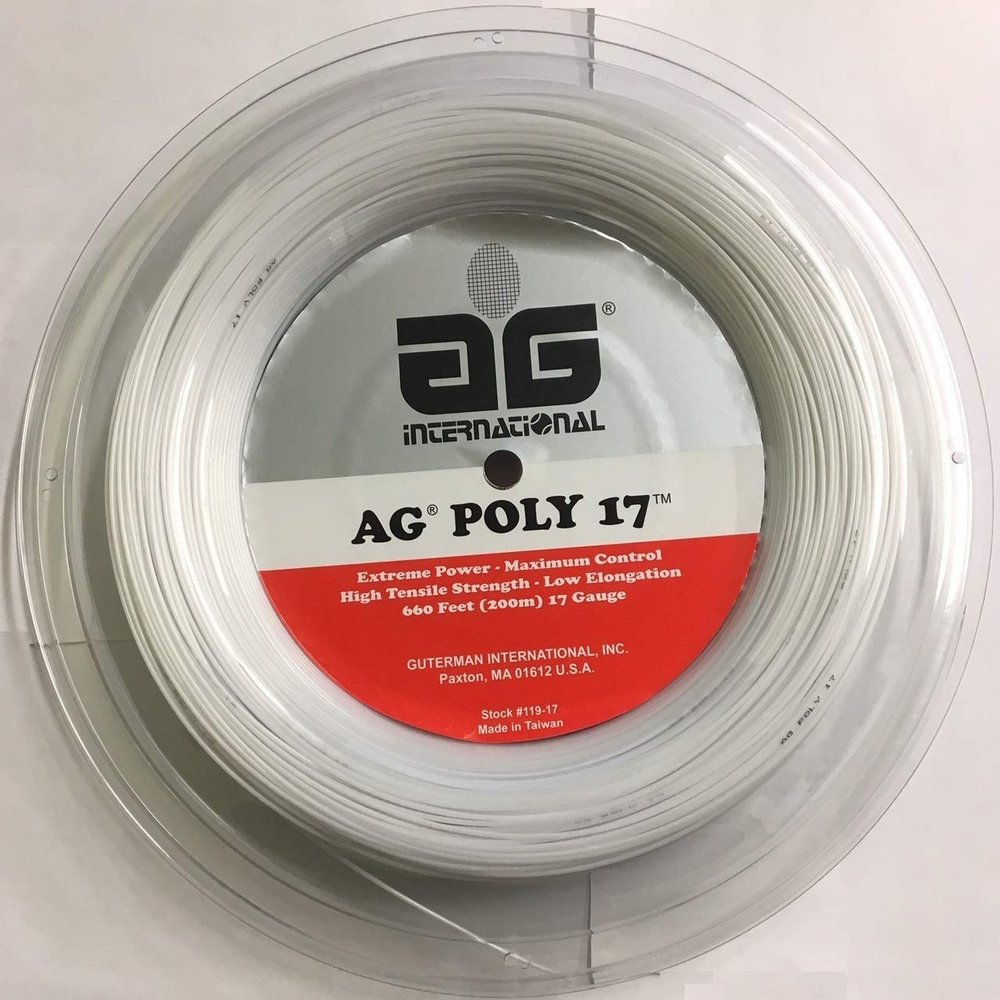 AG Poly 17 Tennis String Reel - White - 119-17RW