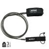 XM SURF MORE Longneck Surfboard Leash 9ft, Regular Cord Thickness (.270 in), Ideal for Longboards, Manuever Without Stepping on Cord, Key Pocket, Unbreakable Swivels, Detachable Railsaver, Made in USA view 1