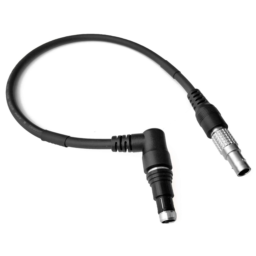 8" 4-Pin ANVIS/LEMO to Fischer/BNVD Right Angle Power Cable for NVG Night Vision Systems