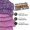 HOT FEET Kids Thermal Socks 2 Pack Warm Winter Socks for Boys and Girls, Cozy Insulated, Thick Heated Design Pink & Purple view 3
