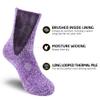 HOT FEET Kids Thermal Socks 2 Pack Warm Winter Socks for Boys and Girls, Cozy Insulated, Thick Heated Design Pink & Purple view 4