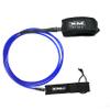 XM SURF MORE Longneck Surfboard Leash 12ft, Regular Cord Thickness (.270 in), Ideal for Longboards, Manuever Without Stepping on Cord, Key Pocket, Unbreakable Swivel, Detachable Railsaver, Made in USA view 1