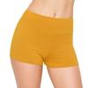 ALWAYS Women Workout Yoga Shorts - Premium Soft Solid Stretch Cheerleader Running Dance Volleyball Short Pants Mustard M view 2