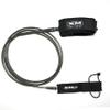 XM SURF MORE Longneck Surfboard Leash 12ft, Regular Cord Thickness (.270 in), Ideal for Longboards, Manuever Without Stepping on Cord, Key Pocket, Unbreakable Swivel, Detachable Railsaver, Made in USA view 1