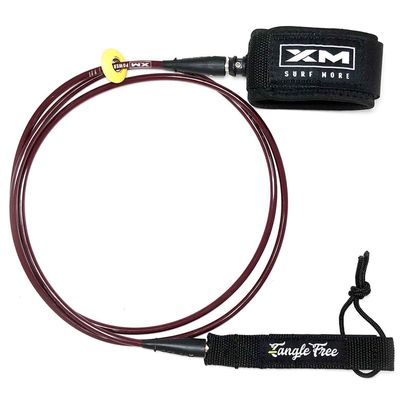 XM SURF MORE Surfboard Leash - Tangle-Free Surf Leash for Short Boards & Long Boards - Adjustable, Ultra-Strong Strap for Ankle Support - COMP Strength Cord (.220in) - USA Made