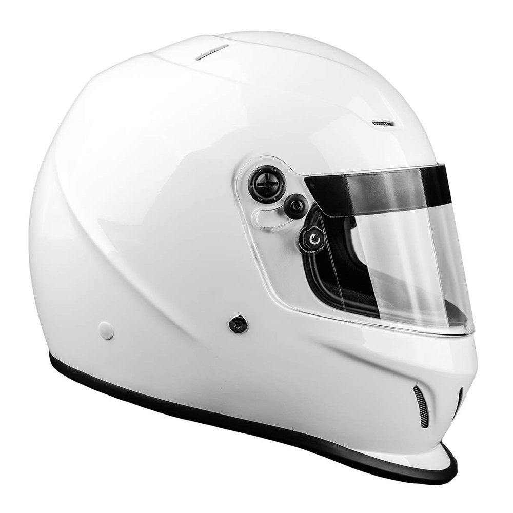 Typhoon Helmets Snell SA2020 - DOT Certified - Full Face Racing Helmet (White, 2XL)