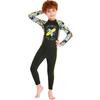 Kids Girls Boys Wetsuit Full Body Neoprene Thermal Swimsuit 2.5MM for Toddler Youth Children Teen, Long Sleeve Child Scuba Diving Surf Suit One Piece Sun Protection for Water Sports (Grey, XXL) view 1