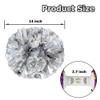Hooshing 2PCS Silver Pom Poms Cheerleading Holographic Spot with Baton Handle for Team Spirit Sports Cheering view 2
