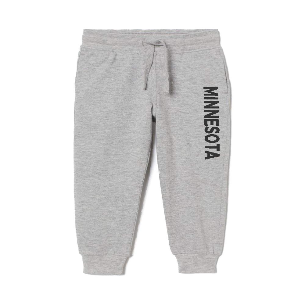 Daxton Adult Unisex Basic Jogger Sweatpants USA Cities States Side Letters - Minnesota, 3XL