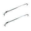 Amarine Made 2-Pack Polished Stainless Heavy Duty Oval Boat Marine Grab Handle Hand Rail with Flange & Stud (24") view 1