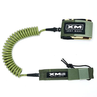 XM Stand-UP Paddle (SUP) 6ft-12ft Leash, Big Wave Cord Thickness (.313in), Key Pocket, Unbreakable Swivels, Detachable Railsaver, Made in USA