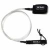 XM SURF MORE Premium Surfboard Leash, 5.5ft, Made in USA, Comp Cord Thickness (0.220in), Key Pocket, Unbreakable Swivels, Detachable Railsaver, Clear Leash, Black Strap, Kink-Free [3 Year Warranty] view 1