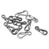 CHICTRY 10Pcs Mini SF Metal Carabiner Clips Spring Clasps Aluminum Alloy Tiny Spring Hook Keychain for Paracord Backpack EDC Survival Gear Gun Black One Size view 1