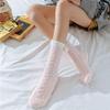 6 Pairs Womens Fuzzy Socks Winter Warm Soft Cozy Fluffy Microfiber House Sleeping Slipper Socks Christmas Gifts,B- Solid Patchwork view 2