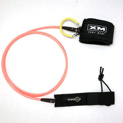 XM SURF MORE Regular 10ft Surfboard Leash with Power Clip Quick Release Upgrade, Cord Thickness (.270in), Key Pocket, Unbreakable Swivels, Detachable Railsaver, Made in USA