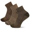 Men's Merrell Wool Blend Cushioned Hiker Quarter Socks 3 Pair, Olive, Oatmeal, Brown, M/L (Men's Shoe Size: 9.5-12) (MEA33505Q3U2001) view 1