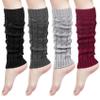 Loritta Womens Leg Warmers Winter Warm Knit Long Boot Socks Slouch Knee High 80s for Party,A2-4 Pairs(black + dark Grey + light Grey + wine red) view 1