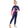 Kids Girls Boys Wetsuit Full Body Neoprene Thermal Swimsuit 2.5MM for Toddler Youth Children Teen, Long Sleeve Child Scuba Diving Surf Suit One Piece Sun Protection for Water Sports (Pink, XL) view 3