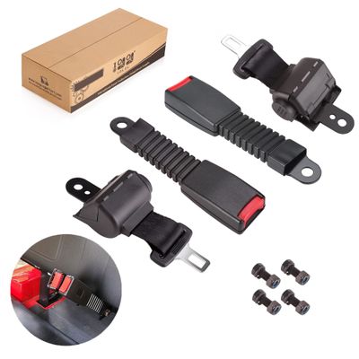 10L0L Retractable Golf Cart Seat Belt Kits for EZGO, Club Car & Yamaha, 42" Seat Belts Set of 2, Street Legal Safety Belts with Screws