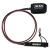 XM SURF MORE Premium Surfboard Leash, 5.5ft, Made in USA, Comp Cord Thickness (0.220in), Key Pocket, Unbreakable Swivels, Detachable Railsaver, Acai Leash, Black Strap, Kink-Free [3 Year Warranty] view 1