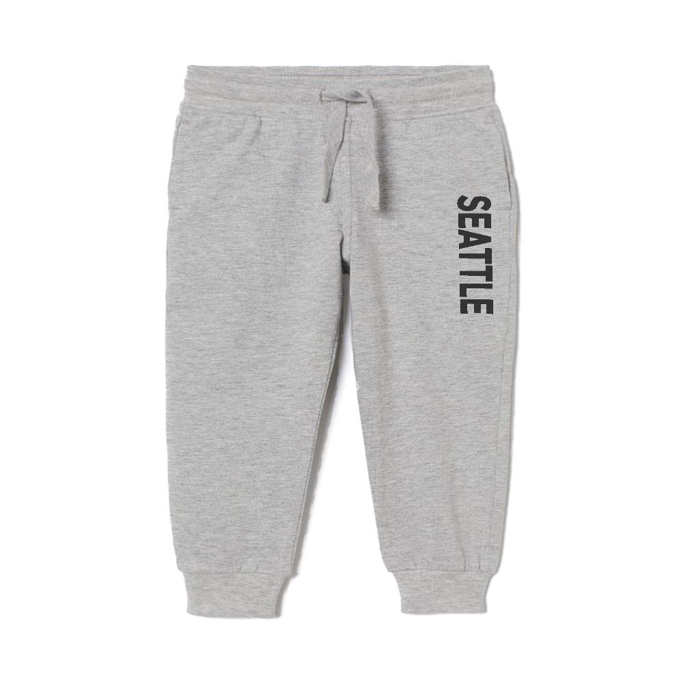Daxton Adult Unisex Basic Jogger Sweatpants USA Cities States Side Letters - Seattle, 3XL