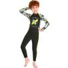 Kids Girls Boys Wetsuit Full Body Neoprene Thermal Swimsuit 2.5MM for Toddler Youth Children Teen, Long Sleeve Child Scuba Diving Surf Suit One Piece Sun Protection for Water Sports (Grey, XL) view 1