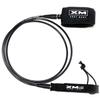 XM SURF MORE Premium Surfboard Leash, 5.5ft, Made in USA, Comp Cord Thickness (0.220in), Key Pocket, Unbreakable Swivels, Detachable Railsaver, All Black, Kink-Free [3 Year Warranty] view 1