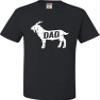 Go All Out XXX-Large Black Adult Goat Dad Greatest of All Time Funny Father's Day T-Shirt view 3