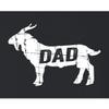 Go All Out XXX-Large Black Adult Goat Dad Greatest of All Time Funny Father's Day T-Shirt view 4