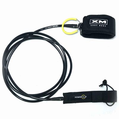 XM SURF MORE Big Wave 20ft Surfboard Leash with Power Clip Quick Release Upgrade, Cord Thickness (.313in), Key Pocket, Unbreakable Swivels, Detachable Railsaver, Made in USA
