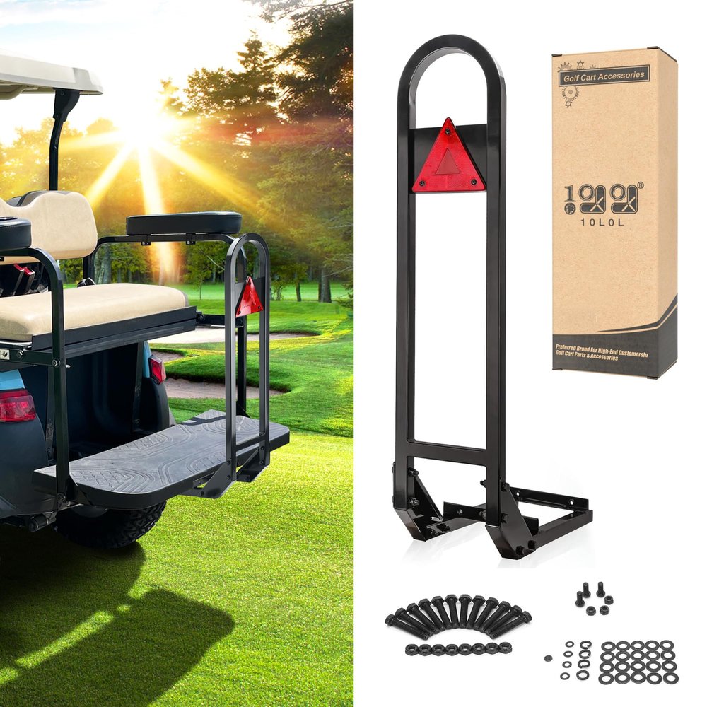 10L0L Universal Golf Cart Rear Seat Safety Grab Bar Fits for Club Car DS Precedent EZGO TXT RXV