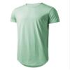 Athlemon Mens Long Shirts for Men Extra Long T Shirts Mens t-Shirts Longline Hipster Reflective Line Scallop Tees view 1