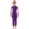 Kids Girls Boys Wetsuit Full Body Neoprene Thermal Swimsuit 2.5MM for Toddler Youth Children Teen, Long Sleeve Child Scuba Diving Surf Suit One Piece Sun Protection for Water Sports (Purple, M) view 4