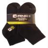 12 PAIRS AND1 Black Ankle Socks Mens Size 6-12.5 And 1 Proplatinum view 1