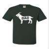 Go All Out XXXX-Large Forest Green Adult Goat Dad Greatest of All Time Funny Father's Day T-Shirt view 2