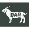 Go All Out XXXX-Large Forest Green Adult Goat Dad Greatest of All Time Funny Father's Day T-Shirt view 3
