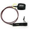 XM SURF MORE Regular 6ft Surfboard Leash with Power Clip Quick Release Upgrade, Cord Thickness (.270in), Key Pocket, Unbreakable Swivels, Detachable Railsaver, Made in USA view 1