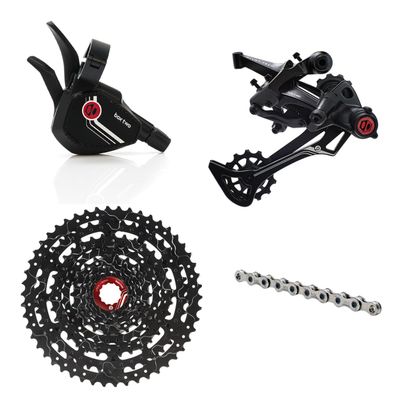 Box Two Prime 9 Wide Single Shift Groupset Cycling Groupset 9 Speed 1x Drivetrain Shifter, Rear Derailleur, Freehub E-Bike Cassette, Chain | Box Components