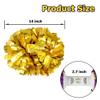 Hooshing 2PCS Gold Pom Poms Cheerleading Holographic Spot with Baton Handle for Girls Kids Team Spirit Sports Cheering view 2
